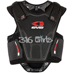 EVS Steet Bike Chest Protector Vest Military Spec Black Size Sm-Md